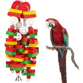 MEWTOGO Large Bird Parrot Toys for Cockatoos African Grey Macaws and Amazon Parrots Bird Gift