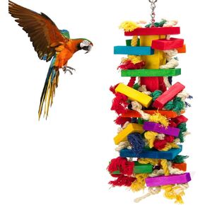 Extra Large Bird Parrot Toys for Macaws, African Grey, Amazon Parrots Bird Gifts