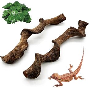 VCEPJH Snake Climbing Branch 3PCS Reptile Wood Natural Cork Log Terrarium Decor Bearded Dragon Tank Accessories Tree Trunk for Chameleon Gecko Ball Python Frog (13.8-15.7 in)