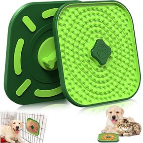 HOPET Licking Mat for Dogs Crate, Interactive Large 7.1" Size Lick Mats for Boredom Relief & Anxiety Reduction, Soft & Safe Peanut Butter Lick Pad for Training(Square-Shaped)