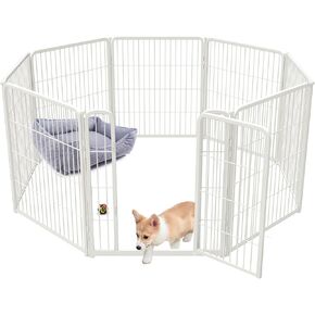 FXW Homeplus Indoor Dog Playpen - Stress-Free and Safe Play, 32 Inch 8 Panels for Small and Medium Dogs, Black│Patented