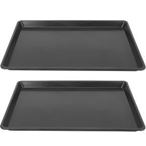 Alipis Bird Toilet Pan Parrot Toilet Pan Bird Cage Tray Black Replacement Dog Crate Pan, Bunny Cage Bottom Tray Plastic Small Animals Cage Tray for Pet, 2Pcs Pet Poop Holder