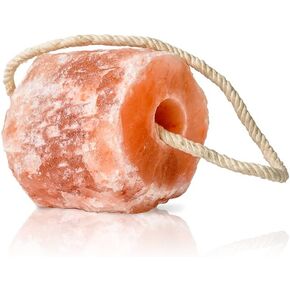100% Organic Himalayan Salt Lick with Rope for Horses and Livestock, Natural Pink, 4.4 lbs.