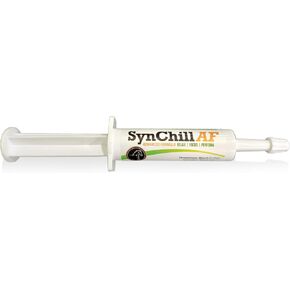 SynChill AF Calming Gel for Nervous Horses - Single Serving - Advanced Formula with L-Theanine, Increased Potency, 100% Natural Supplement, Disposition & Confidence Support for Horses