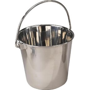 ProSelect Heavy Duty Stainless Steel Pails — Durable Pails for Kennels and Farms - 8", 4-Quart