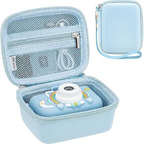 Kids Camera Case Compatible with Goopow/Seckton/Mgaolo/HOOMOON Kids Digital Camera Toy, Cartoon Video Camera Portable Carrying Case, Birthday Gift Storage Case for Girl and Boy