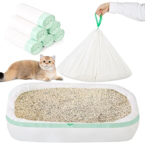 أكياس القمامة القط 60 عدد ، 35.98 "× 15.75" خطوط الصناديق القمامة ، وأكياس القمامة الثقيلة مع إغلاق الرباط ، وأكياس أنبوب القط المضاد للماء ، وسهلة التنظيف ، وأكياس القمامة الكمي السميكة الفائقة