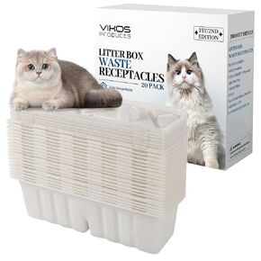(20 Pack) Litter Box Waste Receptacles Compatible with Littermaid 1St/2nd Edition Automatic Cat Litter Box Storage Container Litter Waste Receptacles for Littermaid Litter Box
