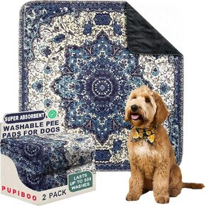 Washable Pee Pads for Dogs - Super Absorbent Reusable Puppy Training Pads - 100% Waterproof, Leak-Proof & Non-Slip Whelping Pads for Pet Housebreaking