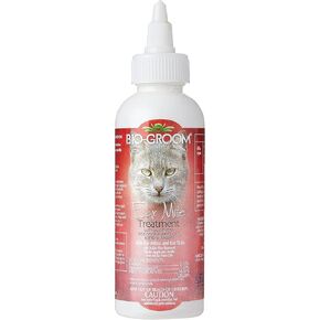 Bio-Groom Ear Mite Treatment - Dog Ear Infection Treatment, Cruelty-Free, Made in USA, Dog Ear Drops, Gentle Wax Remover, Ear Cleaner for Dogs and Cats - 4 fl oz 1-Pack