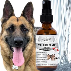 Colloidal Silver Spray 10ppm – Hot Spot Relief for Dogs & Cats, Dog & Cat Wound Care, Pet Skin Treatment, Itch & Irritation, Fast-Acting Hot Spot Spray for Pets - 2oz in Saudi Arabia