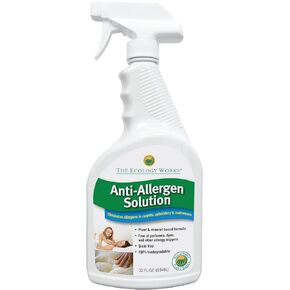 The Ecology Works- Plant-Based Dog & Cat Allergy Spray, Dander Remover & Dust Mite Waste Reducer for Relief from Allergies - Cleans Home, Bedding & Furniture Naturally, Fragrance-Free