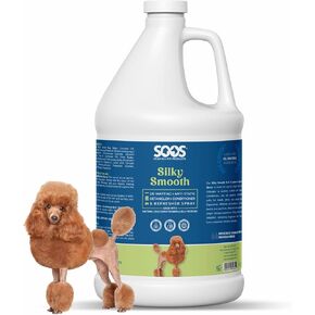 SOOS Pet Silky Smooth 5-in-1 Leave-On Conditioning Spray for Dog & Cat | Moisturizing, Anti-Itch, Softens Coat, Natural Ingredients | Pet Grooming Essentials | No Spray Bottle Included - 4L