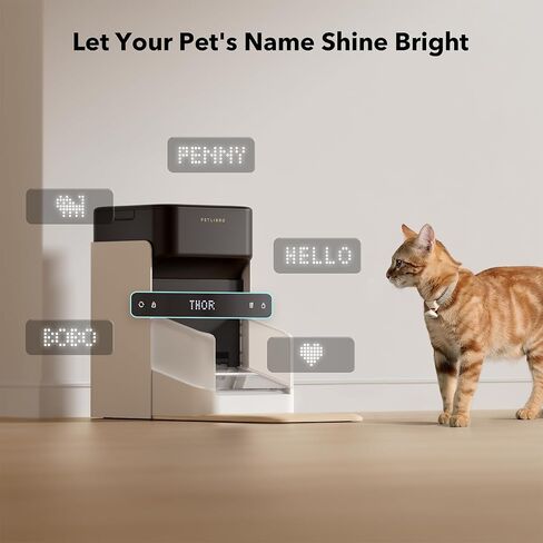 Petlibro RFID Automatic Cat Leeder ، 5G Wi-Fi Pet Leeder ، 3L Auto Cat Leeder Control مع علامة طوق الضوء و 6 حزم حقيبة غذائية للحيوانات الأليفة ، مغذيات تلقائية للقطط in Saudi Arabia