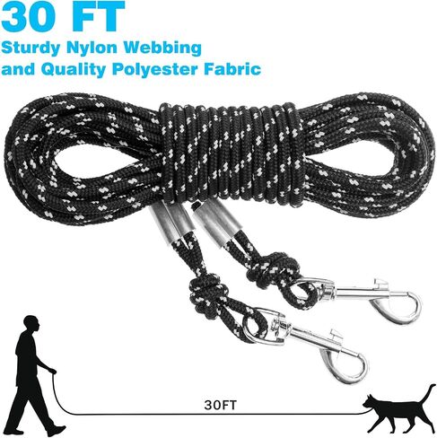 Reflective Cat Leash - 30 Feet Yard Long Leash, Escape Proof Durable Walking Leads, Safe Extender Pet Tie Out Leash Outdoor Training Playing Camping for Kittens/Puppies/Rabbits/Small Animals in Kuwait