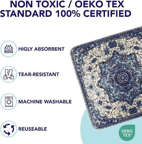 Washable Pee Pads for Dogs - Super Absorbent Reusable Puppy Training Pads - 100% Waterproof, Leak-Proof & Non-Slip Whelping Pads for Pet Housebreaking in Kuwait