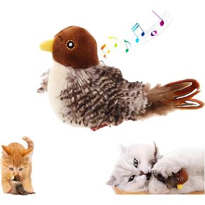 DABATO Interactive Chirping Bird Cat, Cat Toy, Simulated Chirping Bird, Realistic Bird Plush Cat Toy, Chirping Bird Cat Toy, Melody Chaser Cat Toys, Cat Toys for Bored Indoor Adult Cats (1 PC)
