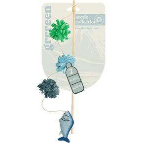 Arctic Collection Cat Toy | ريشة القطب الشمالي الأرنب للقطط الداخلية | ألعاب أفخم تفاعلية لطيفة للتشويش واللعب | المواد الصديقة للبيئة و 100 ٪ معاد تدويرها