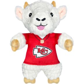 Pets First NFL Buffalo Bills Goat Plush Toy for Dogs and Cats with Squeaker, Wearing a Team Jersey! Fun & Sporty Goat Shaped Dog Chew Toy, Interactive Pet Toy