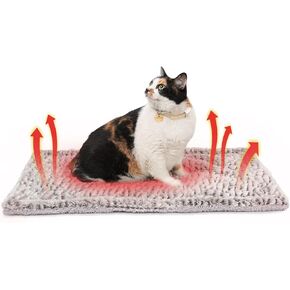 Self Heating Cat Pad Self Warming Cat Bed 27.5" x 18.5" Thermal Cat Mat Extra Warm Pet Mat for Outdoor and Indoor Large Kittens Small Puppy Pets