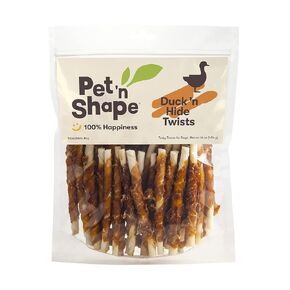 Pet 'n Shape Duck 'n Hide Twists - Duck Wrapped Rawhide Natural Dog Treats, Small, 1 Pound (Pack of 1)