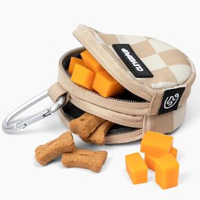 Snackpack Double Insulated Dog Treat Pouch - Holds 1.5 Cups - Dog Training and Walks Snack Bag, Two Pockets for Dry or Wet Treats, Attaches to Leash, Belt, or Bag - Graphite