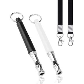 2 Pack Dog Whistle, Dog Whistle to Stop Barking Neighbors Dog, Adjustable Ultrasonic Silent Dog Whistle, Professional Recall Dog Training Whistles with Lanyard