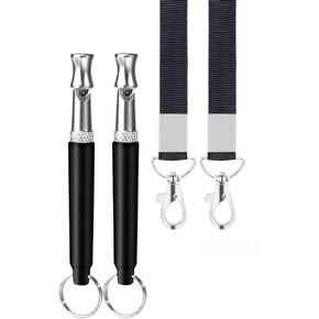 Dog Whistle 2 Packs, Dog Whistle to Stop Barking Neighbors Dog, Adjustable Ultrasonic Silent Dog Whistle, Dog Training Whistles