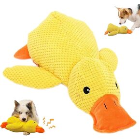 Mellow Dog Calming Duck, 2025 New Yellow Duck Dog Toy, The Mellow Dog Duck, Calming Duck Dog Toy, The Mellow Dog Calming Pillow, Dog Duck Toy with Quacking Sound for Indoor Dog (Yellow)