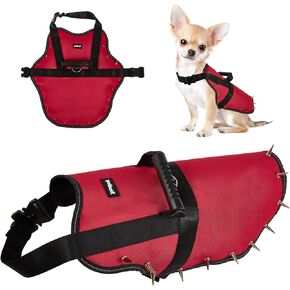 Dog Cold Weather Coats,Anti Hawk Vest,Anti Wolf Vest, Dog Harness Vest Warm Clothes for Small Medium Large Dogs, with Reflective to Shield Anti Hawk Wild Wolf Raptor Attacks（XXS-Red）