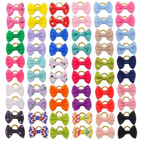 Puppy Hair Bows Small Dog: Mini Rubber Bands 60pcs
