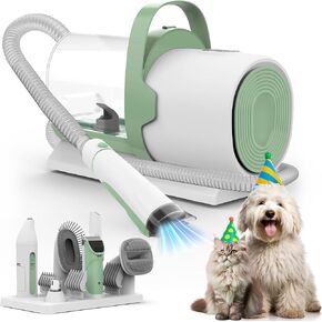 Dog Grooming Vacuum, Pet Grooming Kit, Dog Clipper Nail Trimmer Grinder, 2.5L Dust Cup 7 Grooming Tools 11000Pa Dog Vacuum for Shedding Grooming, Pet Grooming Vacuum for Dogs, Home Cleaning, PG50 Plus