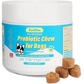 Probiotics for Dogs, Dog Probiotics for Diarrhea & Bowel Support, Digestive Enzymes Promotes Gut Health, Immunity Health & Itch Relief, Prebiotics and Probiotics