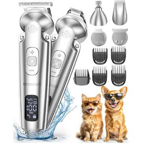 oneisall Dog Clippers and Dog Paw Trimmer and Nail Grinder with Low Noise,Dog Grooming kit Suitable for All Hair Types,Waterproof Dog Shaver Supplies for Dogs