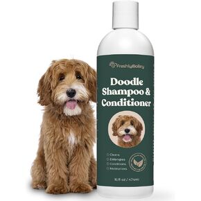 Doodle Shampoo and Conditioner - Best Dog Shampoo for Goldendoodle, Poodles, Doodle Breeds - for Curly & Wavy Coats - Natural Ingredients - Made in USA 16 Fl Oz