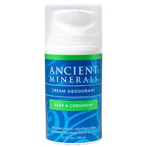 Ancient Minerals Cream Deodorant SAGE AND CORIANDER - Natural, non-toxic, aluminum-free (2.7 fl oz)