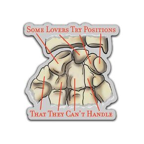 Funny Anatomy Sticker, Carpal Bones Mnemonic Sticker, Anatomy Joke, Clear Vinyl Waterproof Anatomy Sticker for Waterbottles and Laptops