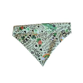 St Patricks Day Over the Collar Dog Bandana That Slips onto Their Existing Collar Size (X-Large)