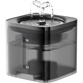 Cat Water Fountain, 67.6oz/2L, Pet Water Fountain with Filtered Flow – Quiet, Continuous Fresh Water Circulation, Cat Water Fountain(ABS,PP), Water Level Window
