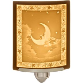 Man in The Moon - Translucent Porcelain Lithophane Night Light, Wall Plug in for Kitchen, Bath, Hall in Saudi Arabia