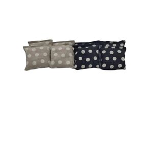 3" mini replacement polka dot black and grey cornhole toss bags