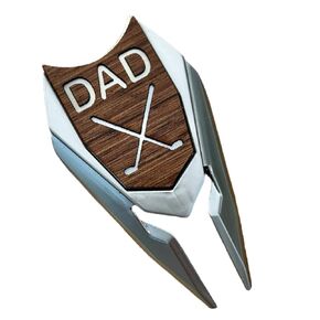 Golf Ball Marker Divot Repair Tool Personalized Custom Engraved Gift REAL Wood Markers | Golfer Accessories (DAD Golf Ball Marker)