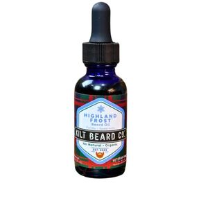 Kilt Beard Co.- Highland Frost (Holiday Edition) Premium Beard Oil 1oz (Sage, Cypress, Pathouli, Spearmint) Moisturize, Nourish, Organic, All-Natural