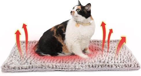 سرير قطة Cat Cat التدفئة الذاتية 22 "× 17" حصيرة حصيرة حصيرة دافئة إضافية للحيوانات الأليفة الكبيرة في الهواء الطلق والداخلية حيوانات أليفة جرو صغيرة in Kuwait