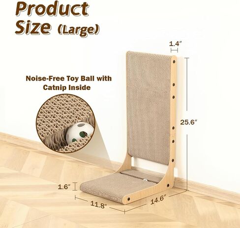 Zakkart 2-Pack L-Shaped Cat Scratching Board, Cardboard, 25.6" Tall (L) in Saudi Arabia