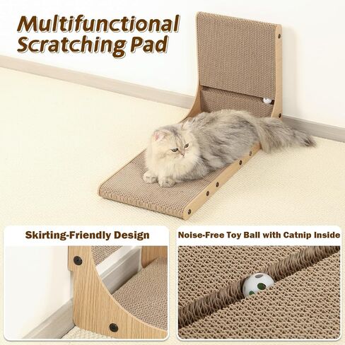 Zakkart 2-Pack L-Shaped Cat Scratching Board, Cardboard, 25.6" Tall (L) in Saudi Arabia