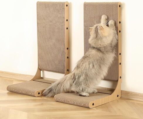 Zakkart 2-Pack L-Shaped Cat Scratching Board, Cardboard, 25.6" Tall (L) in Saudi Arabia