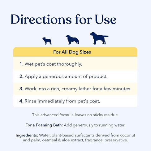 Oatmeal Aloe Dog Shampoo and Conditioner, Itchy Skin Relief, Sensitive Skin in Saudi Arabia