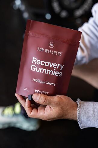 Recovery Gummies - Tart Cherry Gummies for Muscle Recovery - Hibiscus Cherry Flavor with Antioxidants & Electrolytes Combats Soreness, Fights Inflammation, Boosts Energy - Vegan, Non-GMO, Gluten-Free in Saudi Arabia