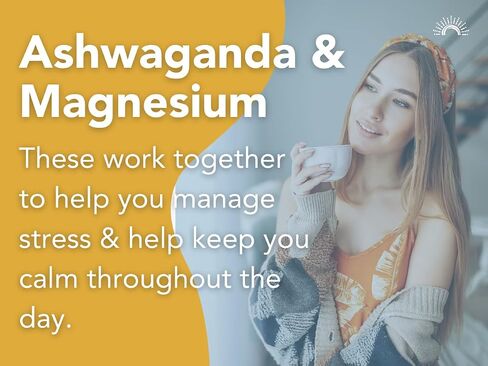 Mindful Morning Sugar Free Hot Chocolate Mix with Organic Ashwagandha and Magnesium Supplements to Relax the Mood and Calm the Mind, Natural Stress Relief Supplement Hot Cocoa in Saudi Arabia